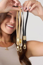 Load image into Gallery viewer, Klipsta LOOP Phone Wrist Strap - Black & Gold
