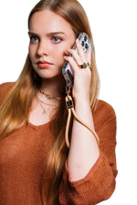 Load image into Gallery viewer, Klipsta LOOP Phone Wrist Strap - Tan & Silver