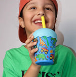 Load image into Gallery viewer, Chino Club Mini Smoothie Cup & Straw 200ml - Dinotrucks