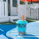 Load image into Gallery viewer, Chino Club Kids Keep Cup & Straw 8oz - Dinosaurs & Monster Trucks