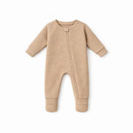 Load image into Gallery viewer, Confetti Kidz Organic Cotton Waffle Zipsuit - Fawn [SZ:PREM 00000]
