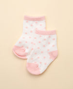Load image into Gallery viewer, Lummi In Colour Baby Socks - Pink Dots (0-9 months)
