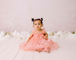 Load image into Gallery viewer, Confetti Kidz Floral Tulle Party Dress - Peach [SZ:6-12 MONTHS (0)]
