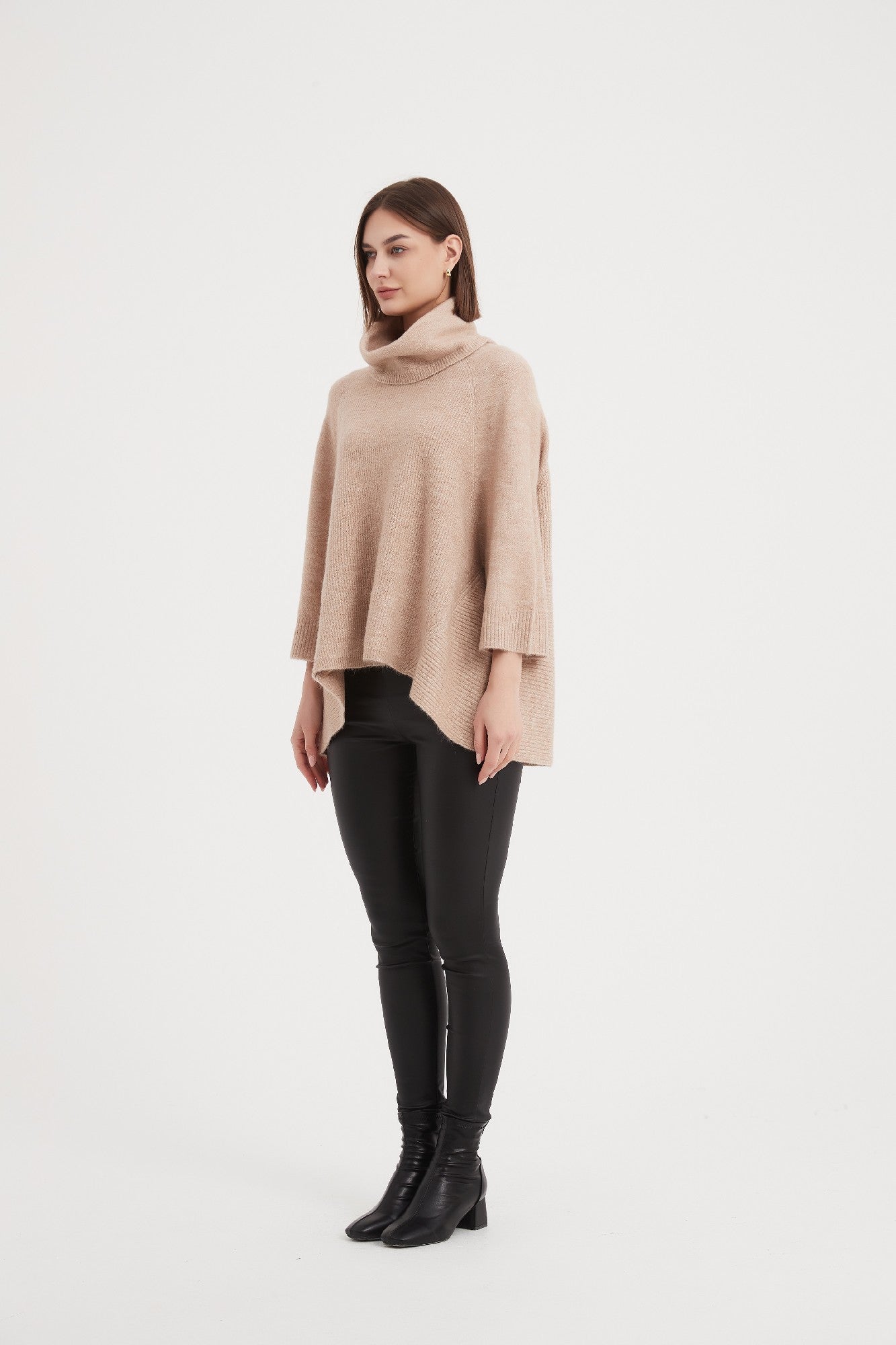 Tirelli Half Sleeve Pullover - Beige [CLR:BEIGE SZ:S/M]