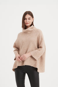 Tirelli Half Sleeve Pullover - Beige [CLR:BEIGE SZ:S/M]