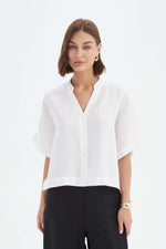Load image into Gallery viewer, Tirelli Boxy Button Linen Shirt - White [CLR:WHITE SZ:S]
