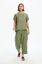 Load image into Gallery viewer, Tirelli Angled Seam Top - Olive Green [CLR:OLIVE GREEN SZ:XS]
