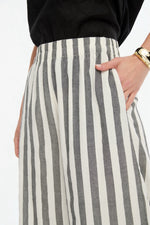 Load image into Gallery viewer, Tirelli Palazzo Pant - Black Stripe [CLR:BLACK STRIPE SZ:S]
