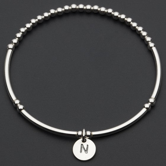 Petals Australia Sterling Silver Love Letter Bracelet - N