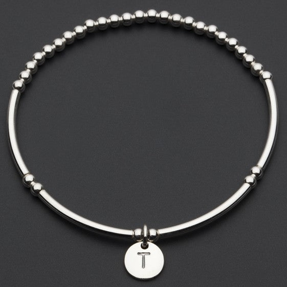 Petals Australia Sterling Silver Love Letter Bracelet - T