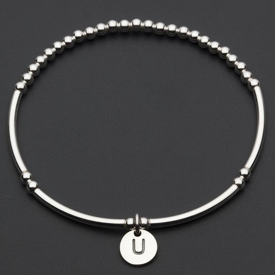 Petals Australia Sterling Silver Love Letter Bracelet - U