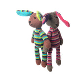 Load image into Gallery viewer, Kenana Down Under Organic Cotton Stripey Bunny - Blue Green
