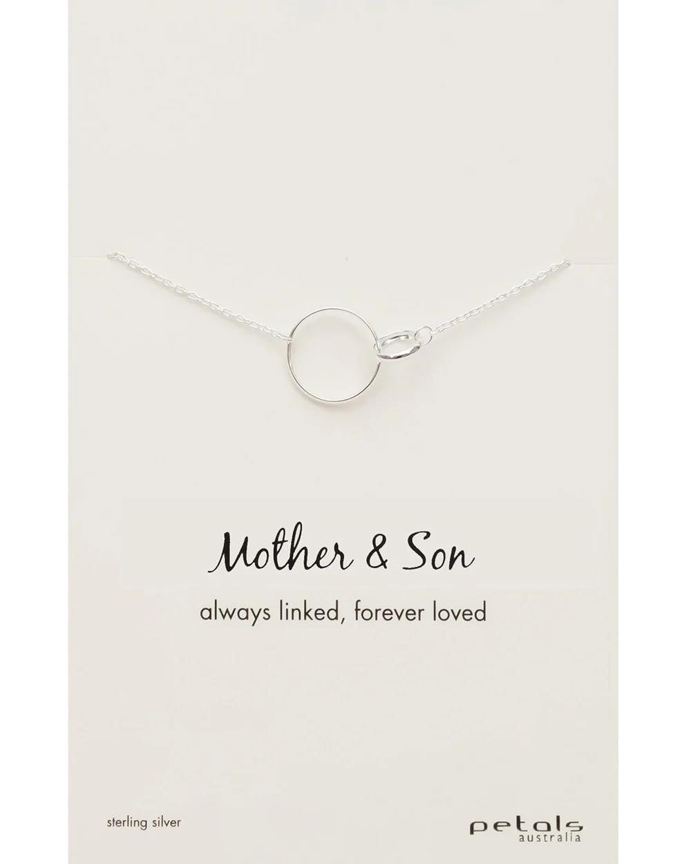 Petals Australia Sterling Silver Mother & Son Necklace