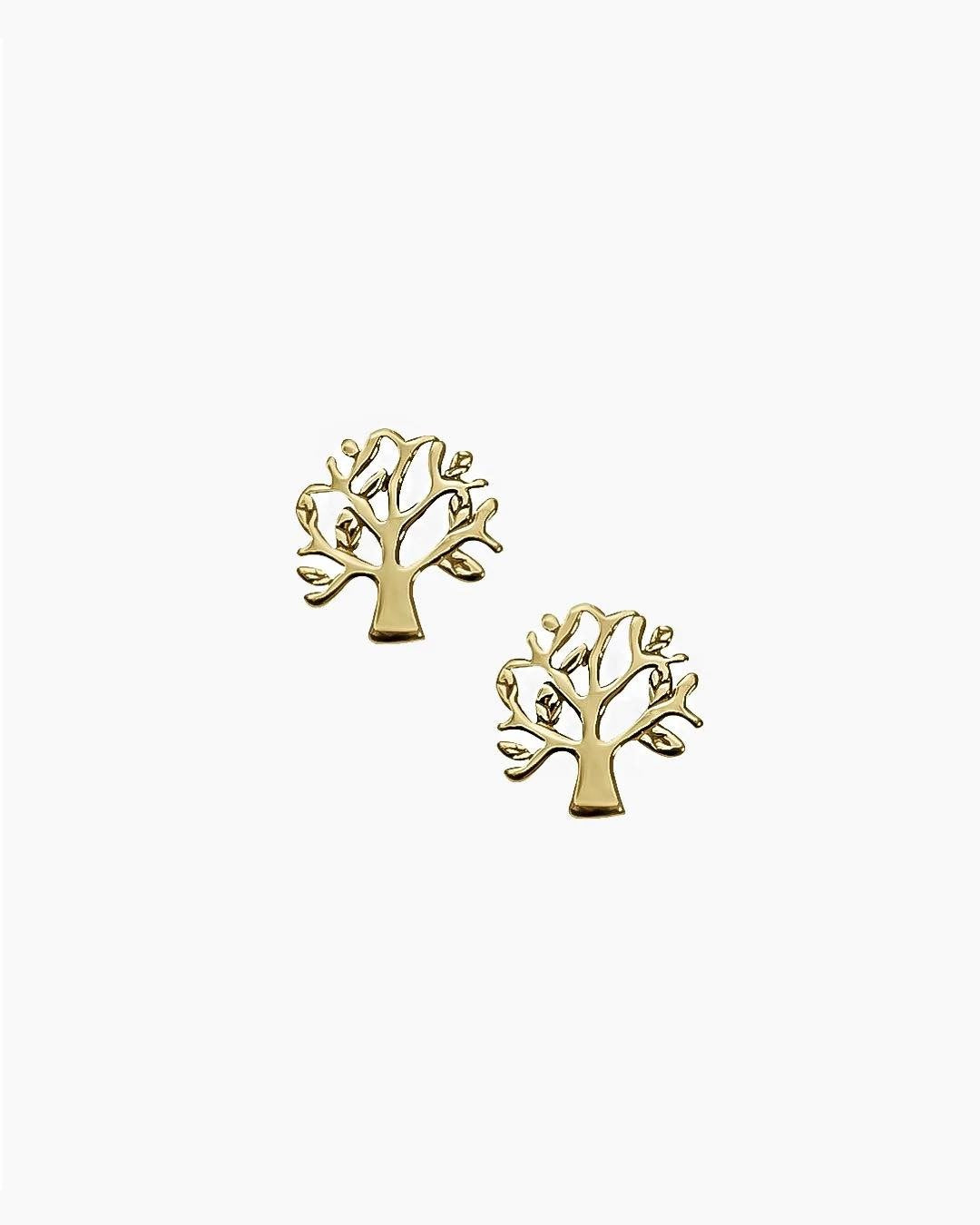 Petals Australia - Gold Tree Stud Earrings