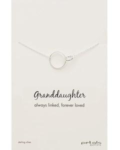 Petals Australia Sterling Silver Granddaughter Necklace