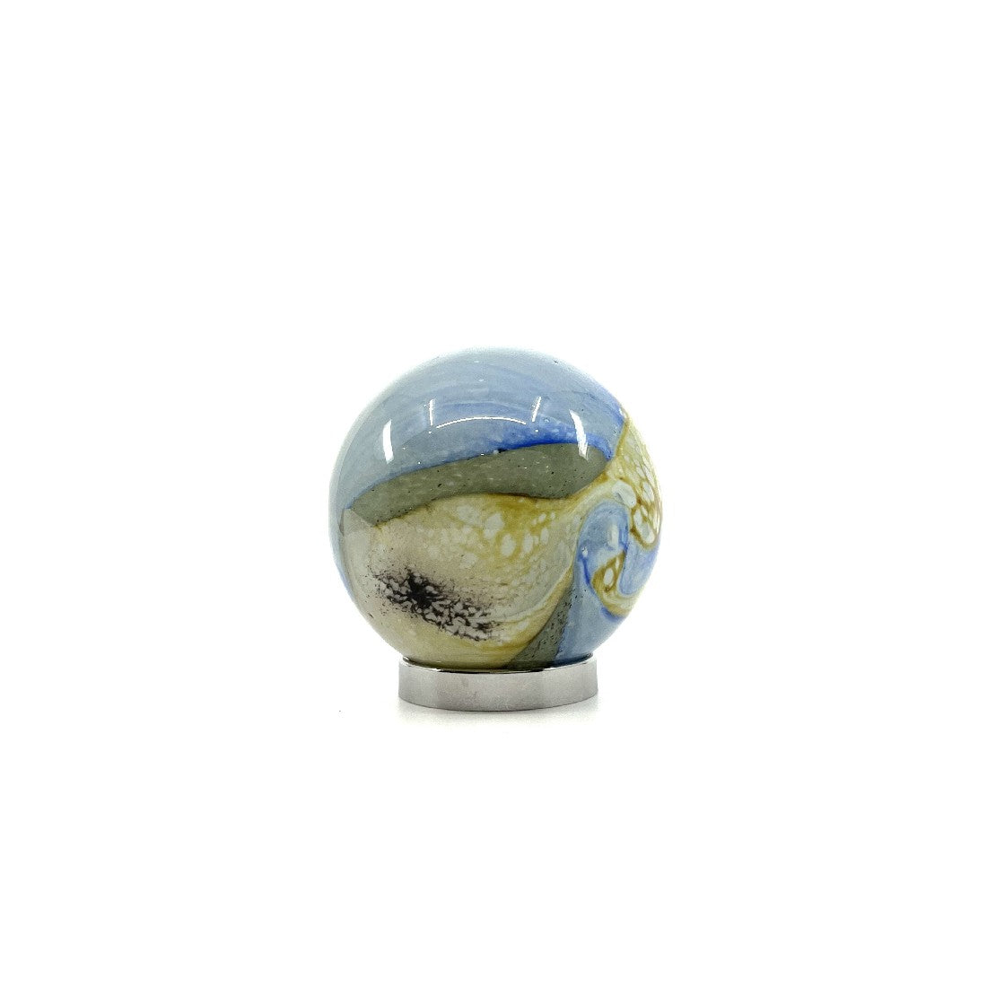 Friendship Ball - Blue Grey Natural Swirl