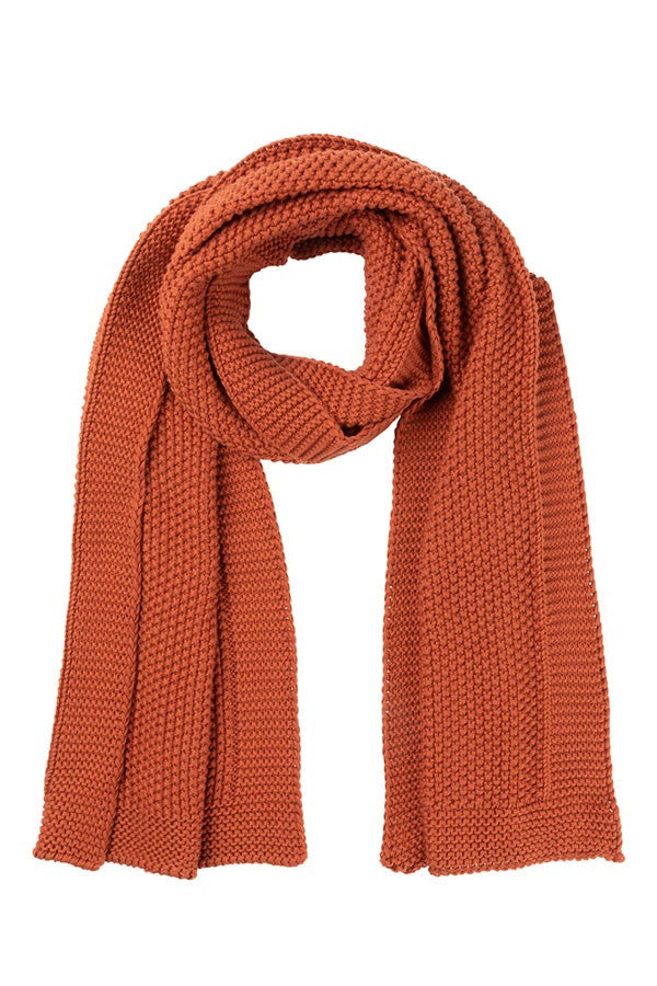 Indus Design Moss Stitch Scarf - Terracotta