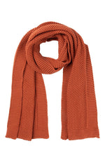 Load image into Gallery viewer, Indus Design Moss Stitch Scarf - Terracotta
