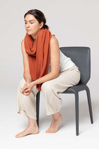 Indus Design Moss Stitch Scarf - Terracotta