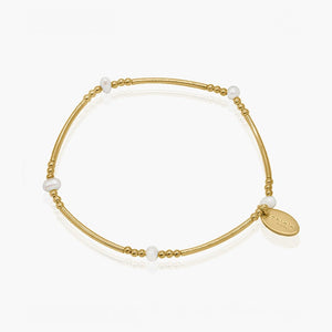 Petals Australia Gold 1 Pearl Bracelet