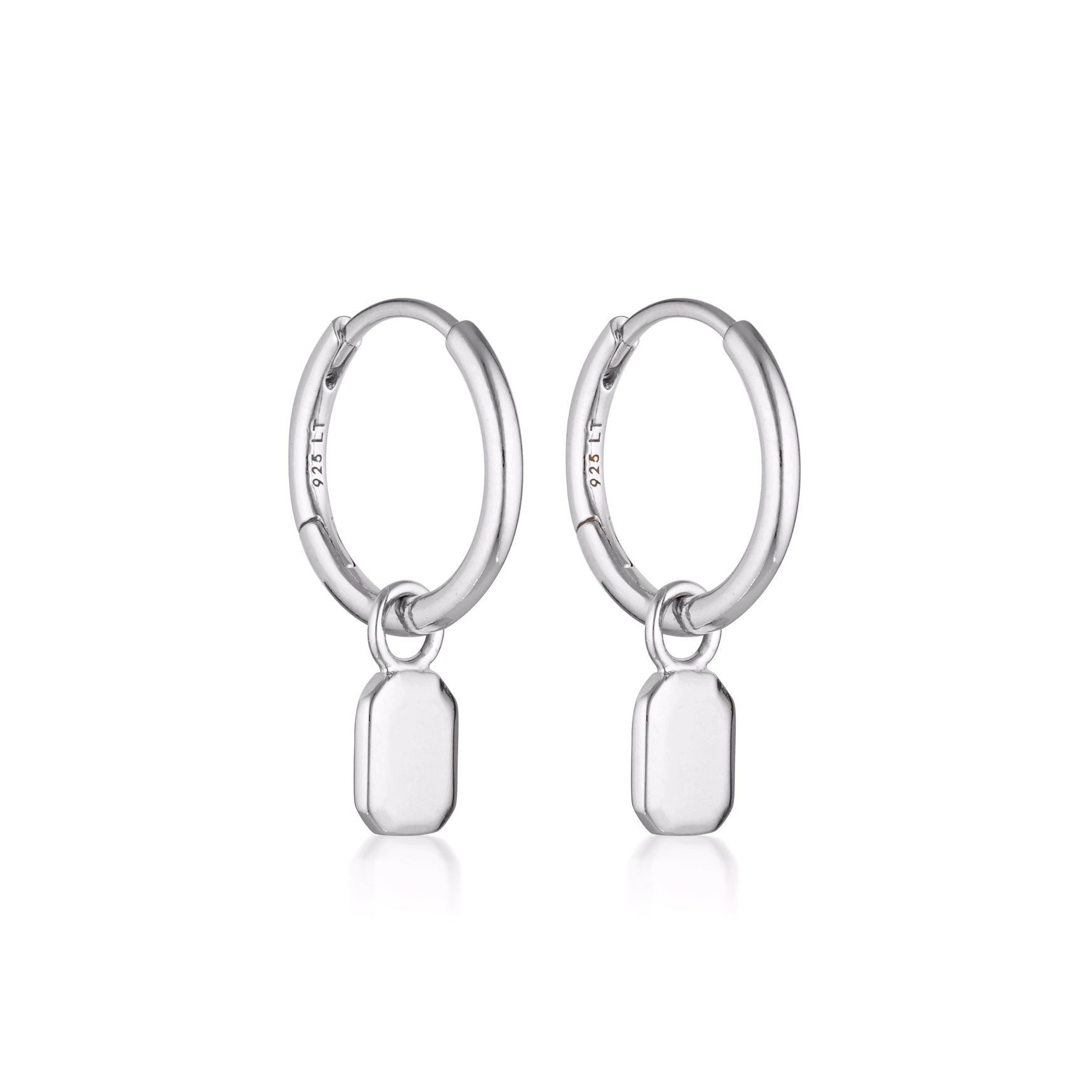 Linda Tahija Tate Huggie Hoop Earrings - Sterling Silver