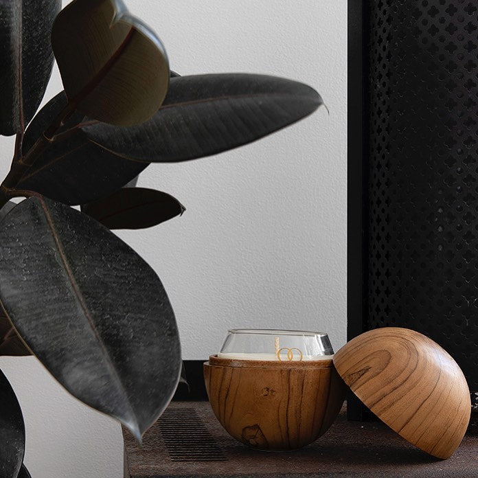 Only Orb Teak Orb & Candle Citizen - Cardamon & Laurel Leaf