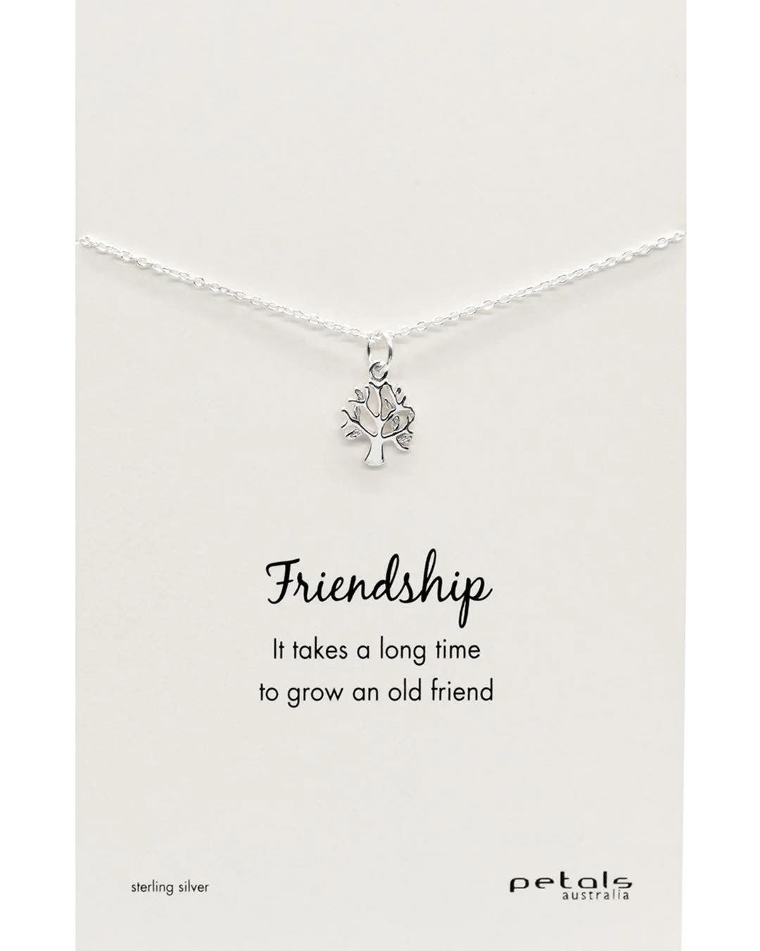 Petals Australia Sterling Silver Friendship Tree Necklace