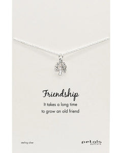 Petals Australia Sterling Silver Friendship Tree Necklace