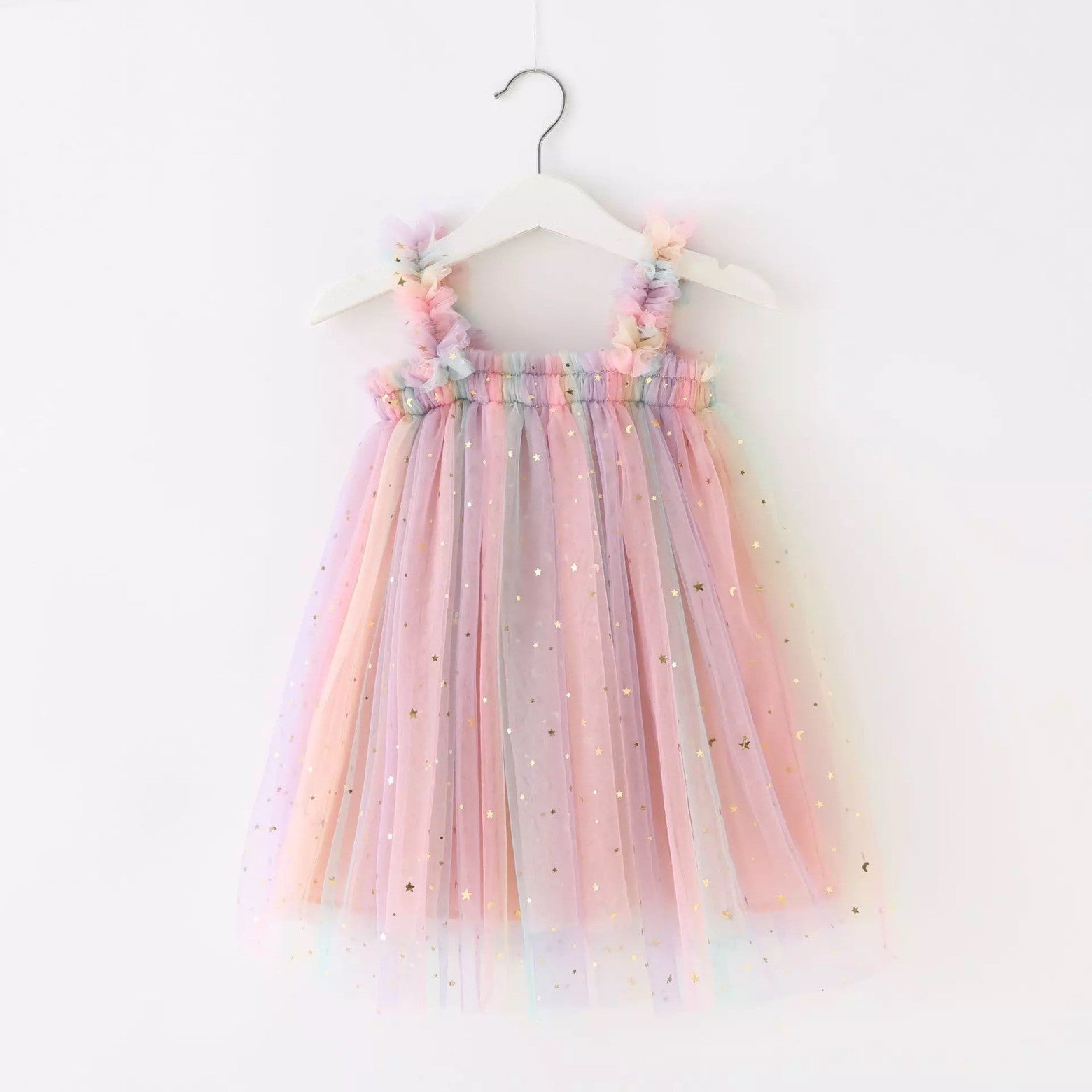 Petticoat Princess Sparkle Dress - Pink Rainbow