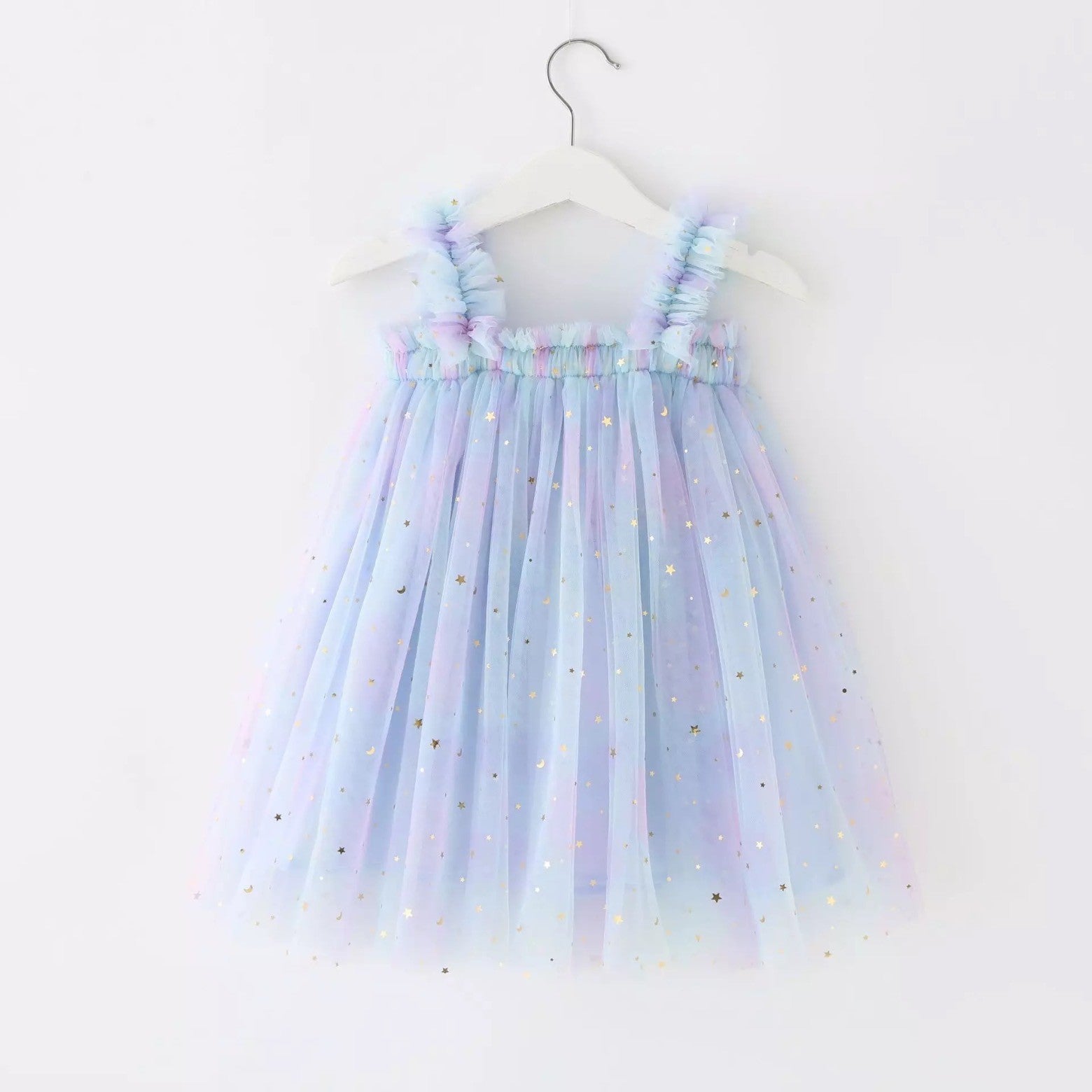 Petticoat Princess Sparkle Dress - Blue Rainbow