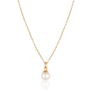 Linda Tahija Cleo Pearl Necklace - Rose Gold