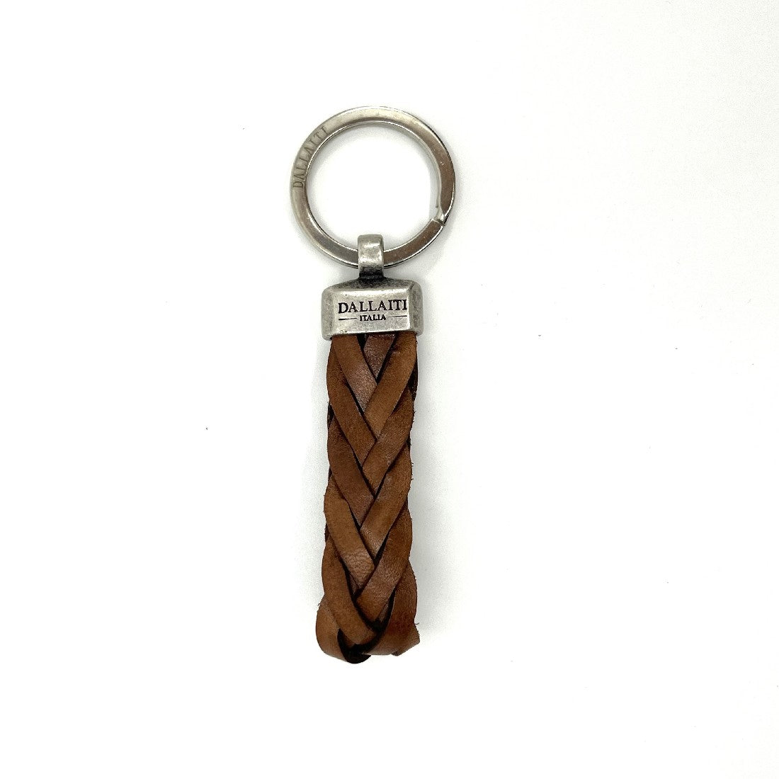 Keyring Braided Leather - Tan