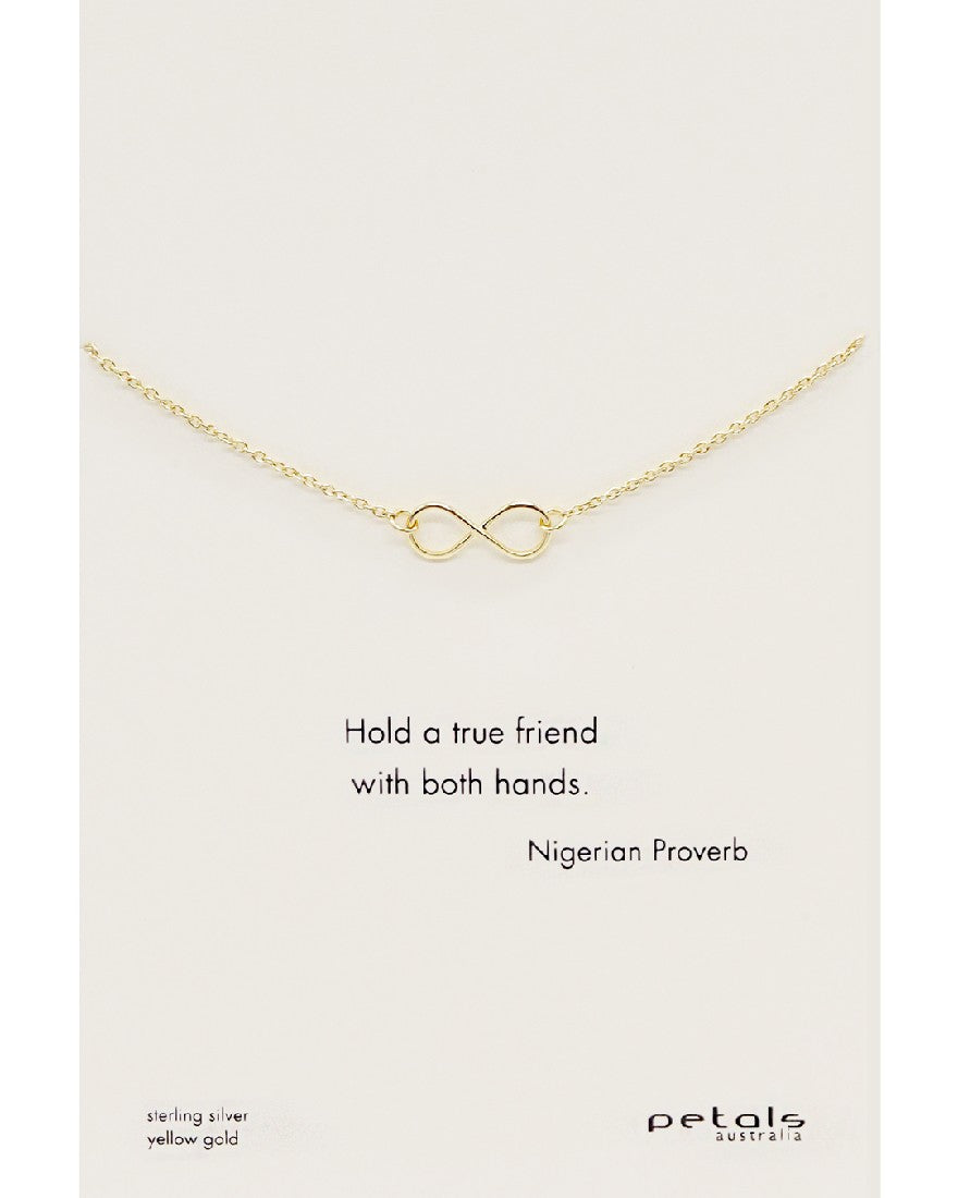 Petals Australia Gold Infinity Forever Necklace