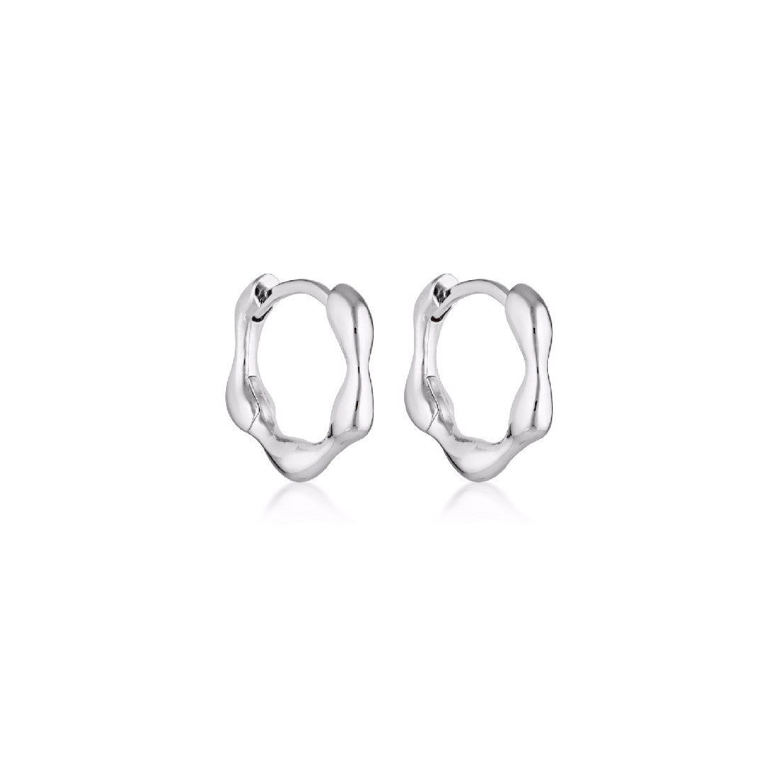 Linda Tahija Organica Mini Huggie Earrings - Sterling Silver