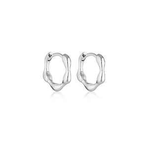 Linda Tahija Organica Mini Huggie Earrings - Sterling Silver