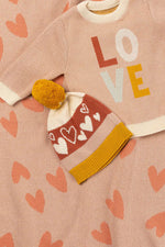 Load image into Gallery viewer, Indus Design Beanie - Love Heart Blush
