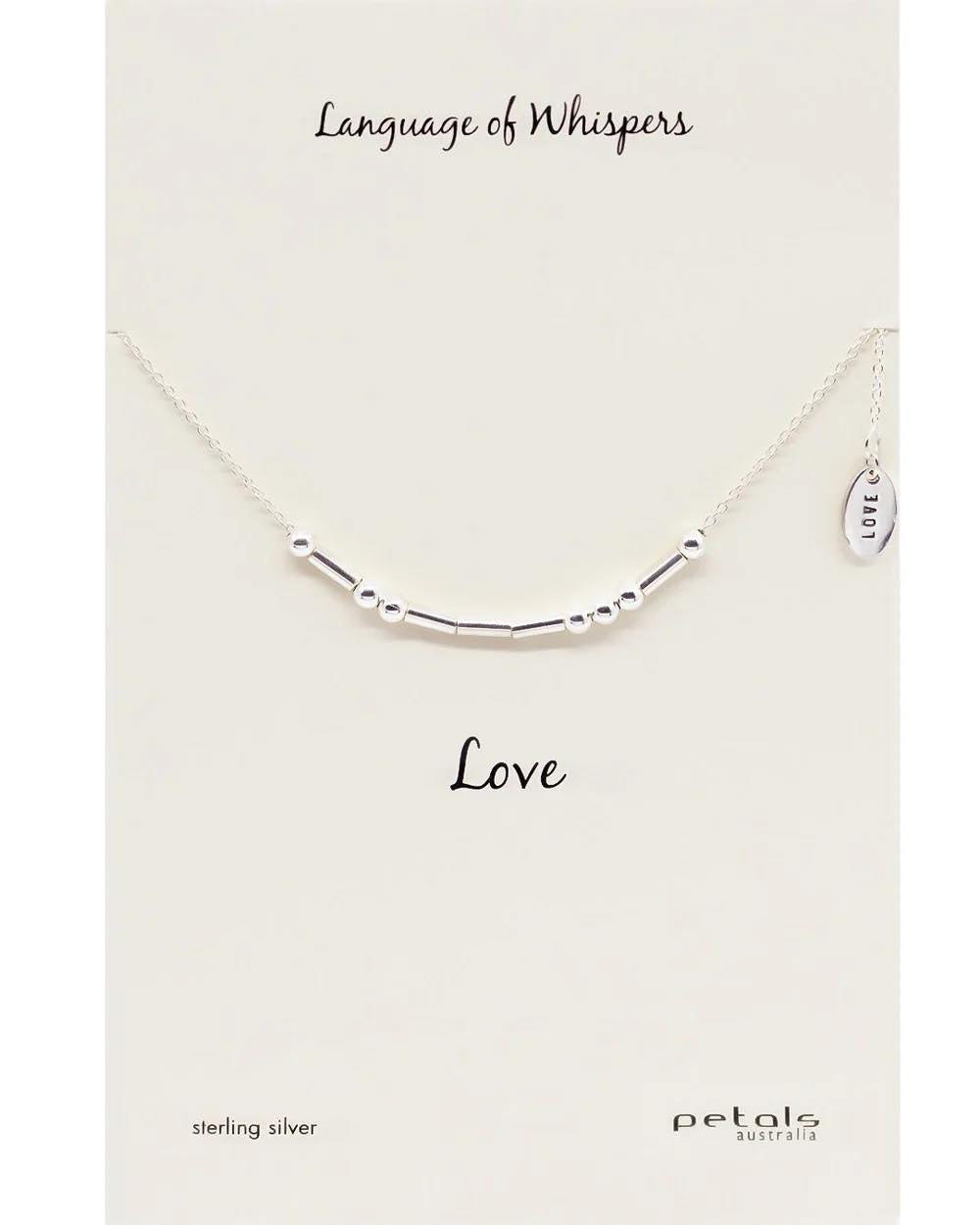 Petals Australia Morse Code Necklace - Love