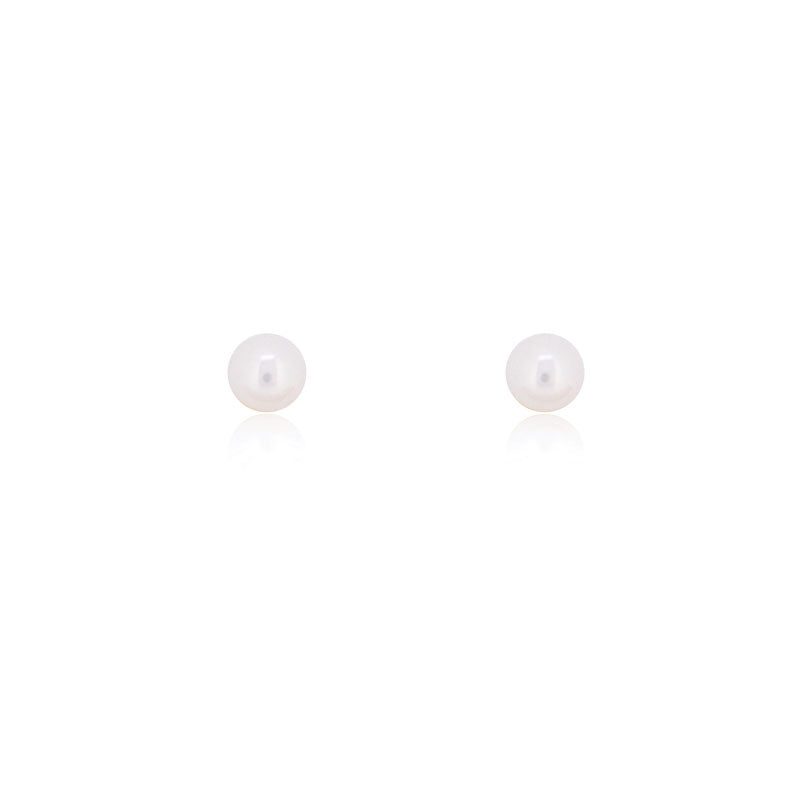 Linda Tahija 3mm Freshwater Pearl Stud Earrings - Gold