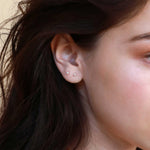 Load image into Gallery viewer, Linda Tahija 3mm Freshwater Pearl Stud Earrings - Sterling Silver
