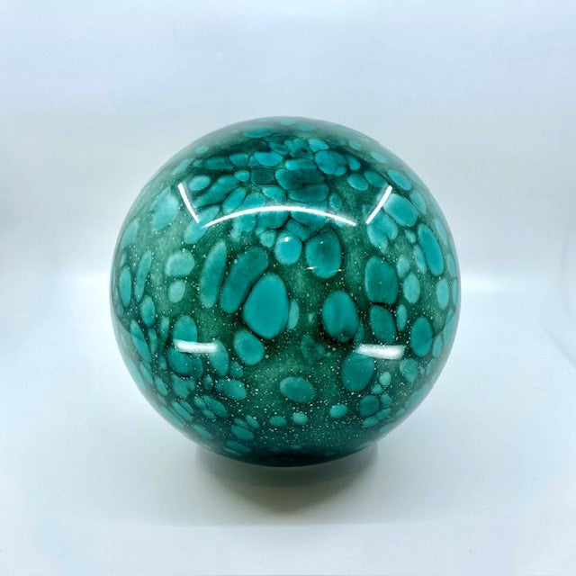 Glass Ball Glow Lamp 20cm - Teal Green