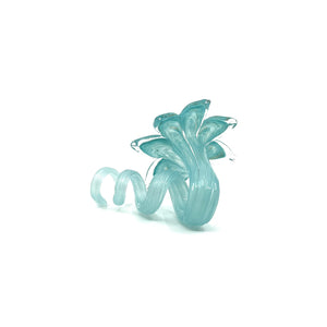 Glass Everlasting Flower - Teal