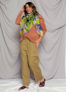 Dog & Boy Silk/Cotton Scarf - Jocose