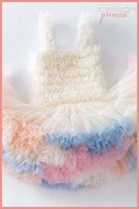 Petticoat Princess Pettidress - White Rainbow