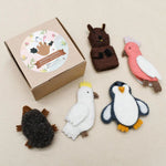 Load image into Gallery viewer, Tara Treasures Felt Finger Puppet Set of 5 - Australian Animals Set B
