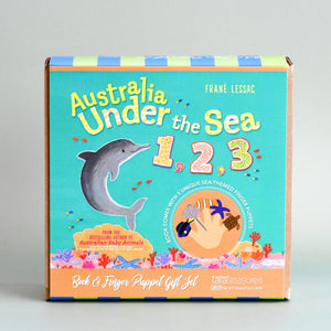 Tara Treasures Book & Finger Puppet Set - Australia Under the Sea 1, 2, 3