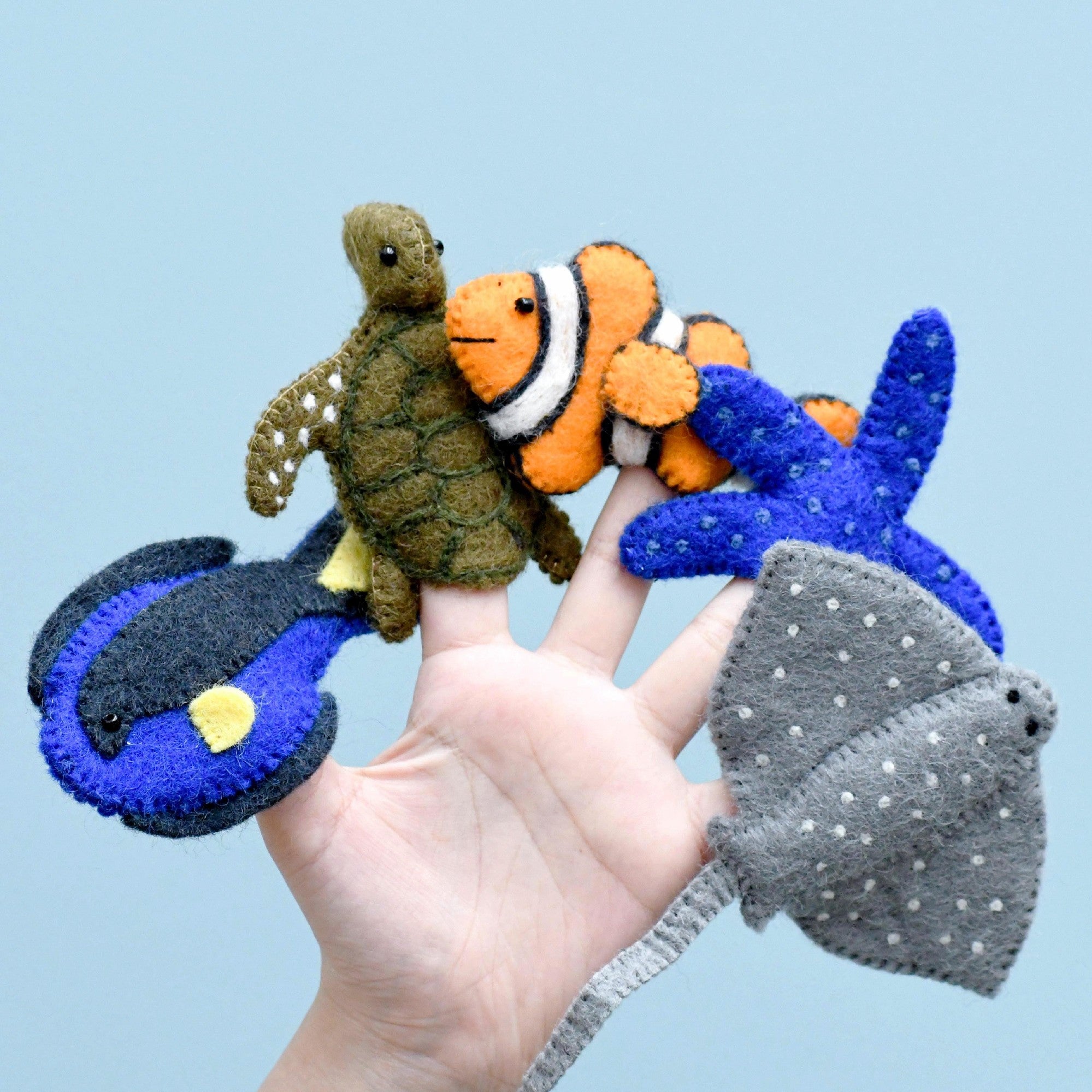 Tara Treasures Book & Finger Puppet Set - Australia Under the Sea 1, 2, 3