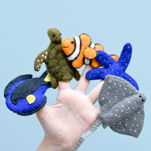 Tara Treasures Book & Finger Puppet Set - Australia Under the Sea 1, 2, 3