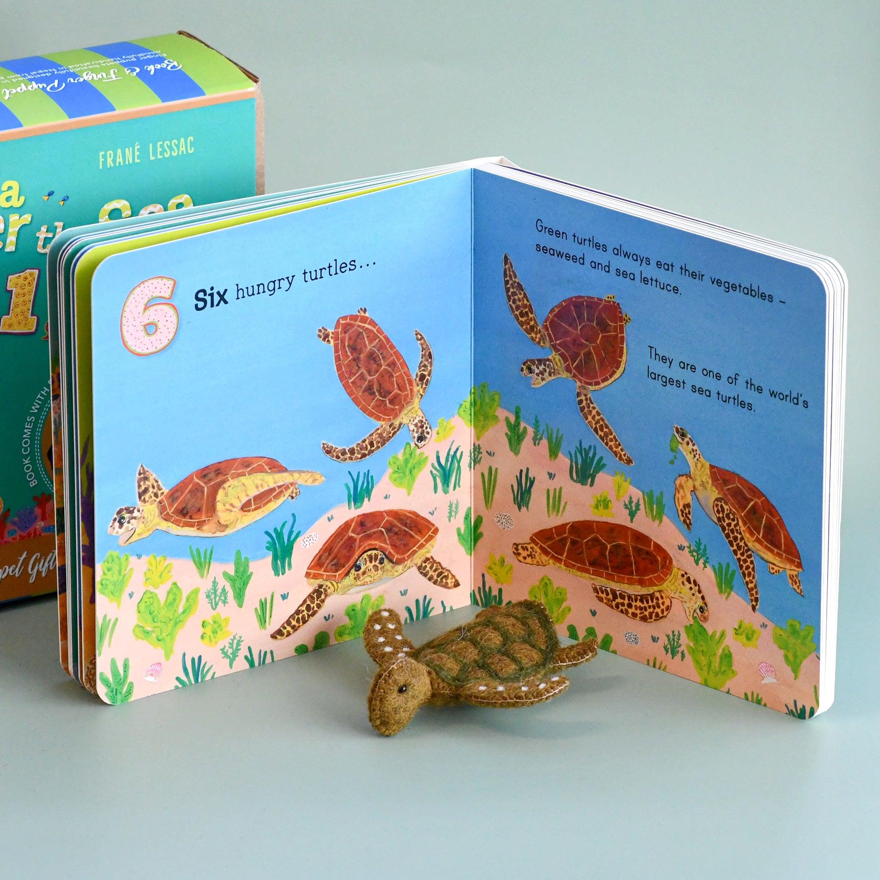 Tara Treasures Book & Finger Puppet Set - Australia Under the Sea 1, 2, 3