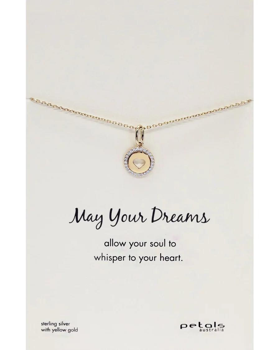 Petals Australia Gold May Your Dreams - Unconditional Love Necklace