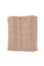 Load image into Gallery viewer, Indus Design Cable Knit Throw - Mushroom
